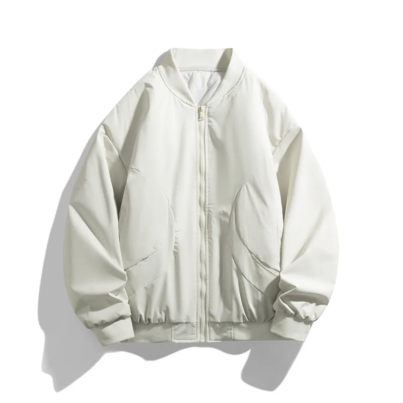 

American Vintage Pilot Jacket Cotton Padded Windproof Mens Winter Trendy Versatile Loose Fit Baseball Coat Urban Fashion