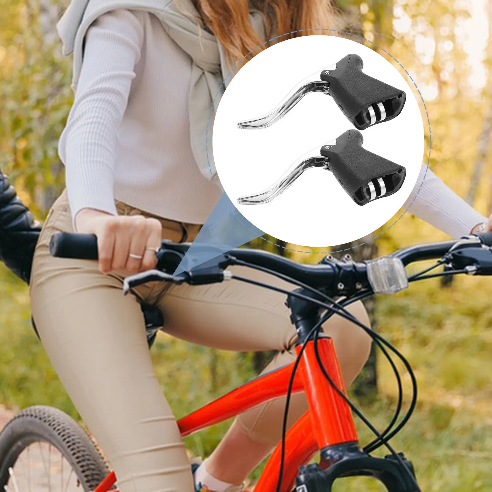 

2pcs Bicycle Levers Drop Handlebar Compatible Front Rear Brakes Road Bike Lever Set Lightweight Sturdy Universal Bike Brake