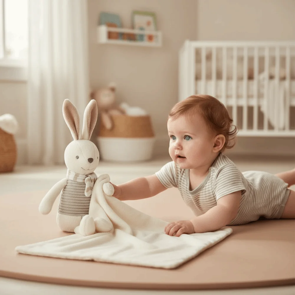 cobertor-quadrado-de-coelho-para-bebe-com-laco-elegante-material-de-pelucia-bordado-fofo-bichinho-de-pelucia-de-coelho