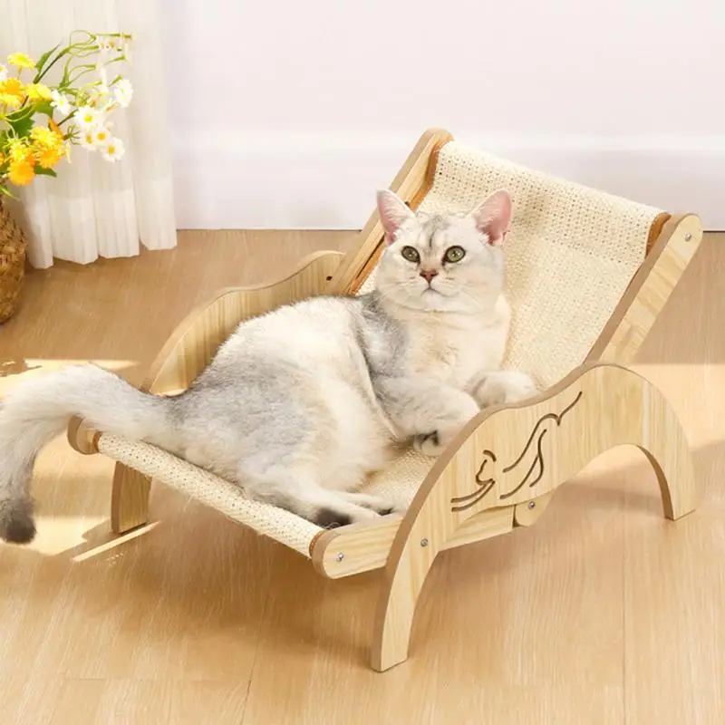 

Beach Chair Cat Hammock Cat Beach Chair Hammock Cat Chair Hammock Adjustable 3-Height Scratcher Kitten Raised Bed For Small To