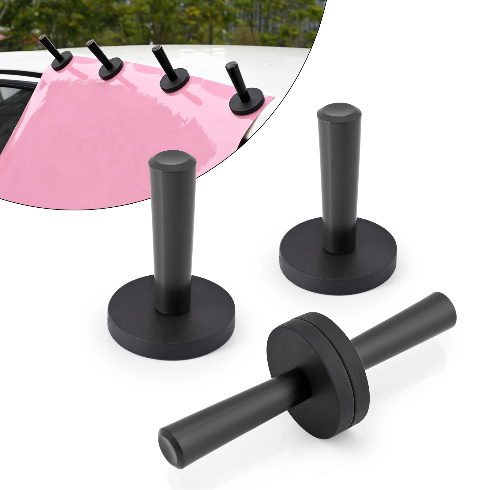 

FOSHIO 4 шт. магнитный захват из углеродного волокна виниловая пленка удерживающие инструменты наклейки переводки тонировка фиксатор Автомобильная оберточная бумага аксессуары для стайлинга