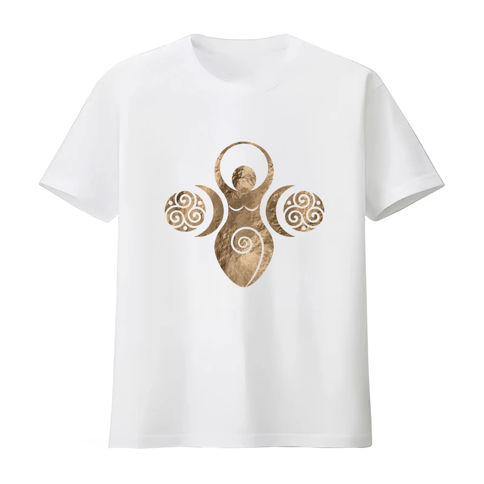Triple Goddess with triskele T-Shirt Summer Casual Cotton Tee Oversized Streetwear Tops Vintage Graphic Print 100% Cotton