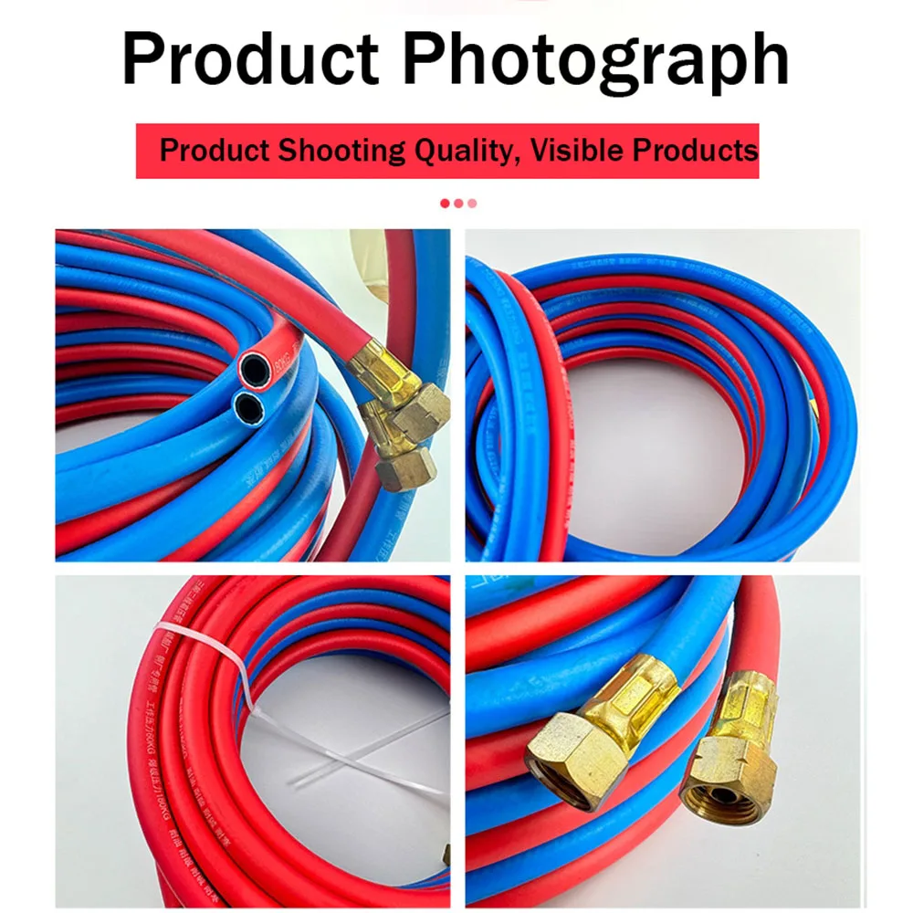 Inner Diameter 8mm, Wall Thickness 3mm, Oxygen aAcetylene Tube, Dual Color High-Pressure Oxygen Tube, Acetylene Hose