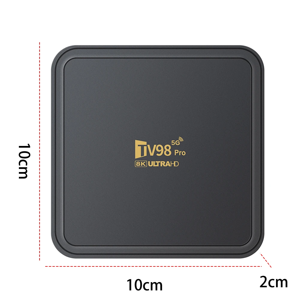 TV98 PRO ATV H313 Android 14.0 กล่องทีวี 8K Quad Core 2.4G 5G Dual WiFi Voice REMOTE BT Media Player ชุดกล่องด้านบน