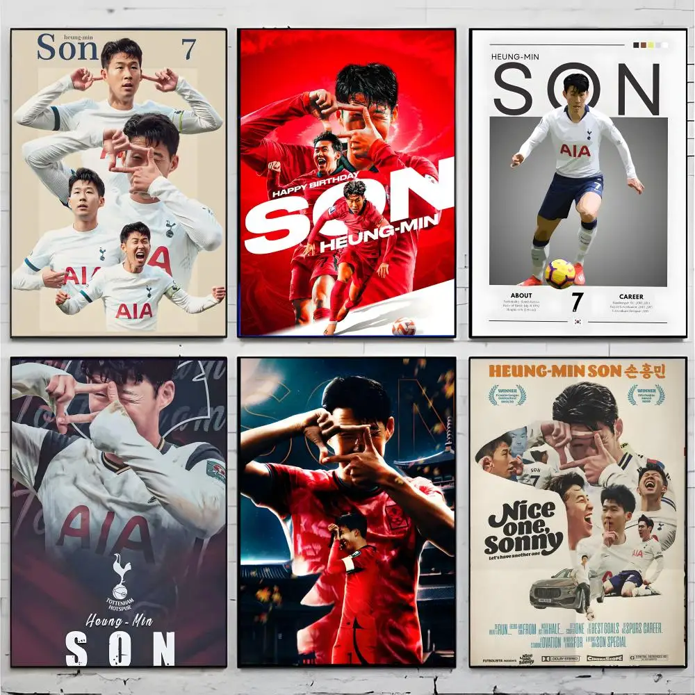Football Star S-Son Heung-min Poster Premium Decor Art & Gift for Household Lounge Home Ornaments