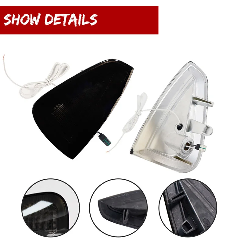 Switchback Amber LED Car Front Corner Turn Signals Lights W/ White DRL Parking/Driving Lights For Dodge Charger 2006-2010 12V