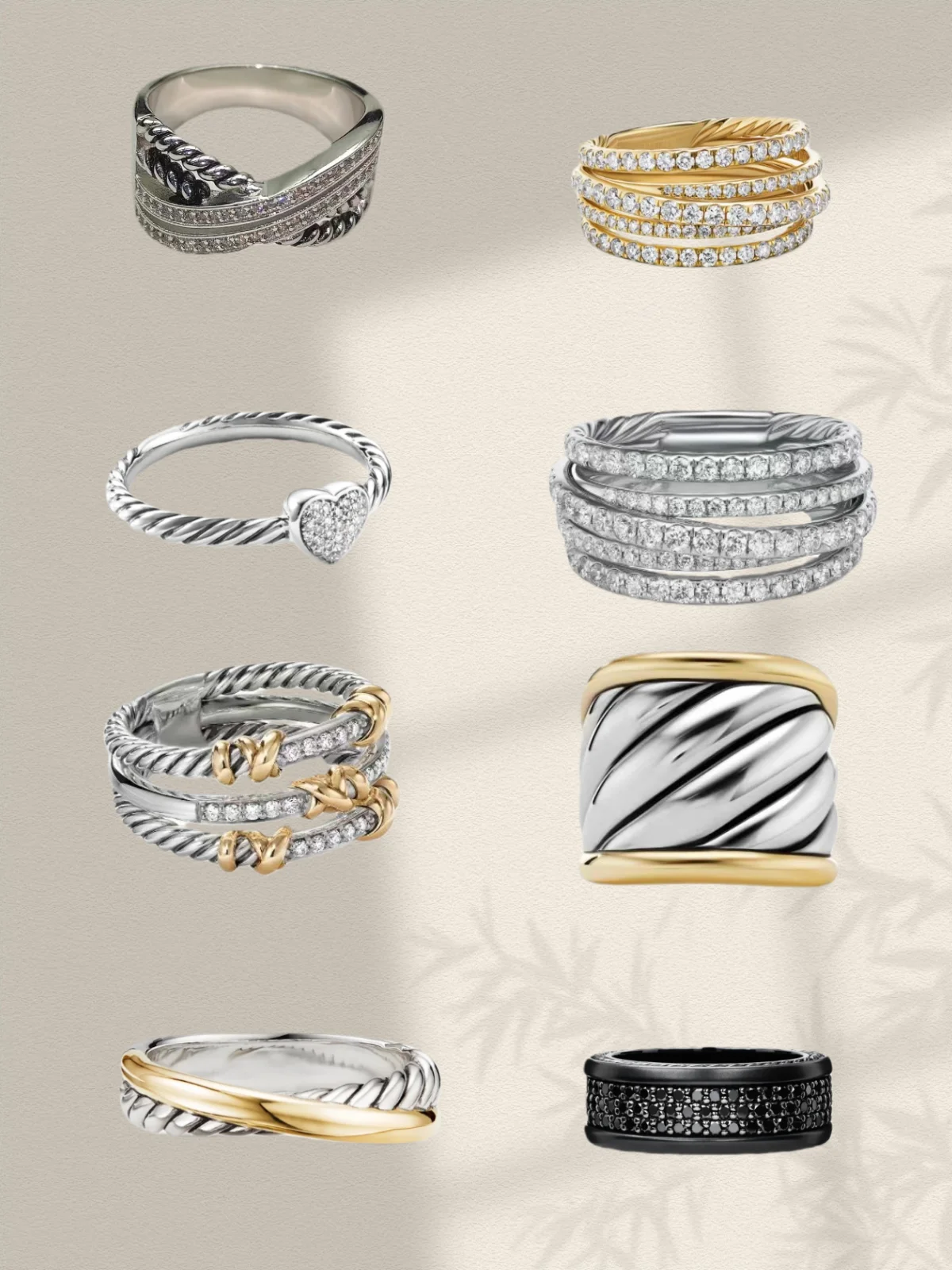 

2025Christmas New Jewelry Retro Ring Couple Trend Fashion Simple Spiral Design Colored Crystal Ring for Men and Women To Wear