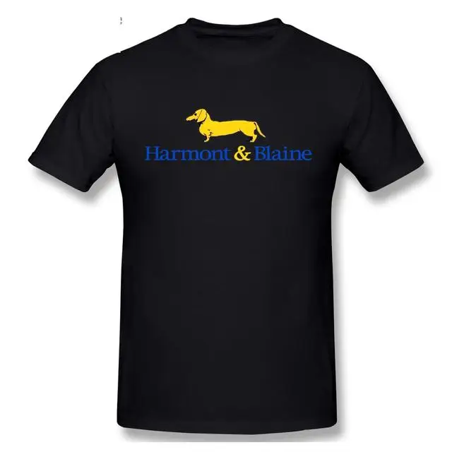 2025 nuevo modelo de camiseta con estampado Harmont Blaine para hombre, Camiseta de algodón de verano, camiseta de manga corta, camiseta de marca, ropa para hombre