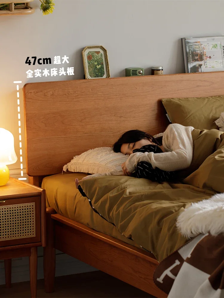 Bed  Floating Life/high box  Storage Simple Modern Double  Solid  Nordic Master s 1.8 Big  Furniture Japanese Style