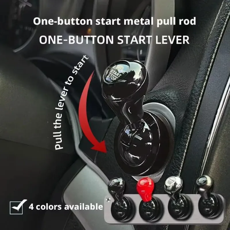  Car One-Touch Start Button with Push-to-Start Rocker Lever Car Accessories Interior Decor Push Rocker One-Touch Start accessor
