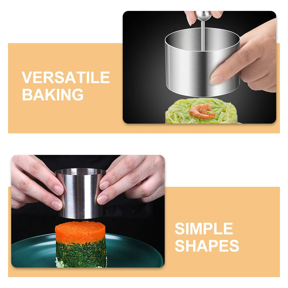 

3pcs Round Stainless Steel Cake Rings Mousse Mold Rice Ball Maker Press Tool For Sushi Onigiri Kimbap Tiramisu Kitchen Molds