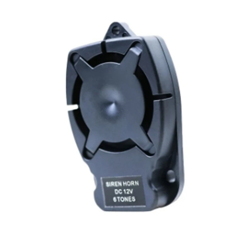 Alarm Horn Small Siren Horn 12V Six-Tone 110 Points Small Size And Easy To Install High Decibel Flat Body Small Siren Horn