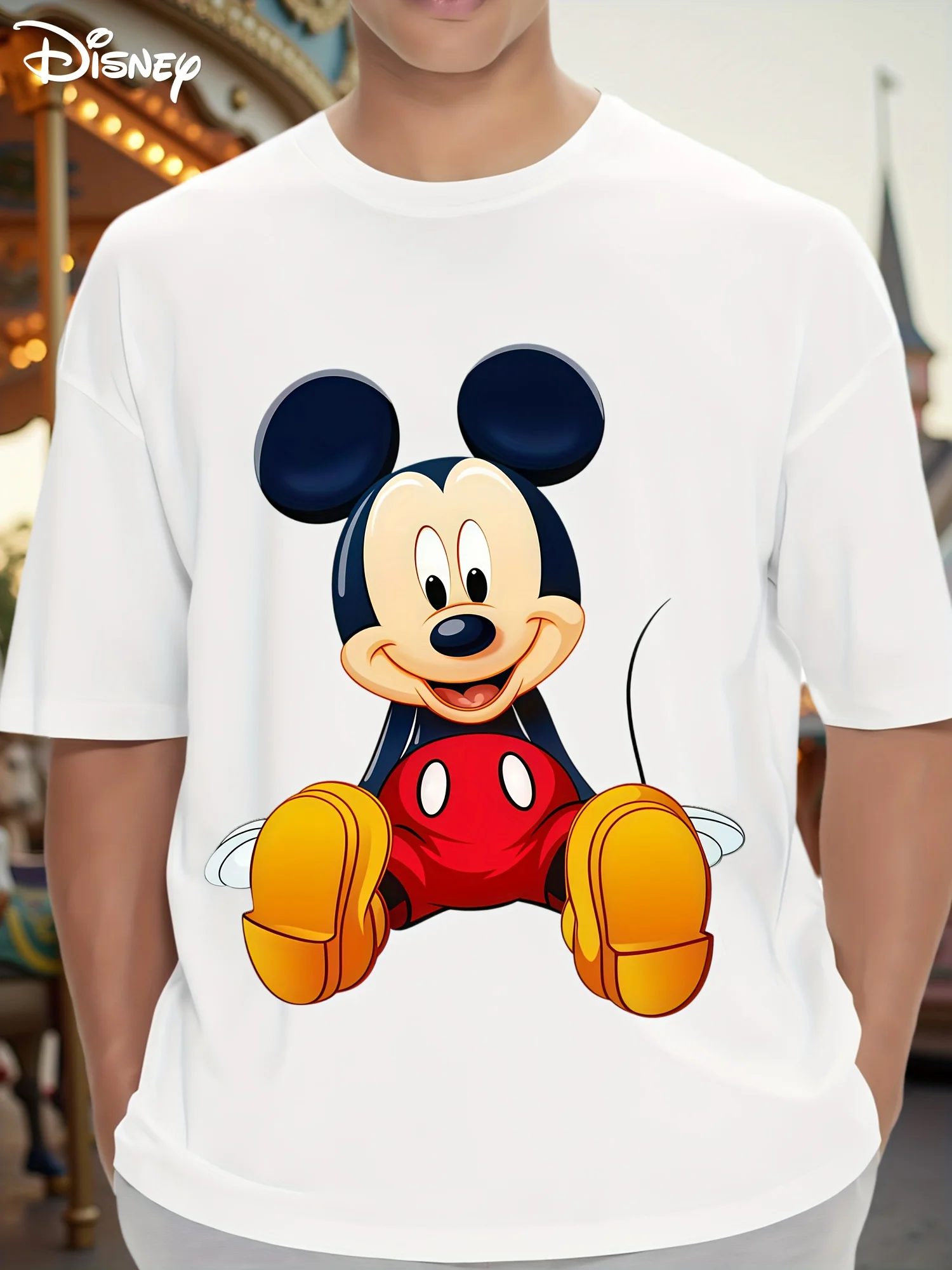 تي شيرت ديزني ميكي ماوس للرجال - مظهر كلاسيكي رسمي، قميص كاجوال ناعم للاستخدام اليومي للرجال ومعشاق ديزني