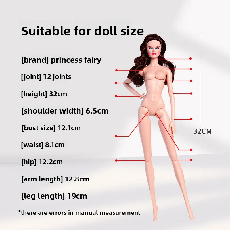 Xianxian boneca roupas terno 1/6 anime bjd 32cm supermodelo boneca roupas acessórios moda xadrez camisola meninas brinquedos diy coletor