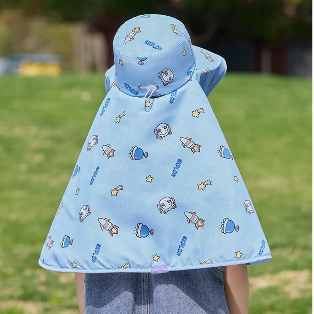 

Быстросохнущая детская панама с широкими полями и защитой от солнца, пляжная кепка для детей, уличная шляпа с мультяшным рисунком