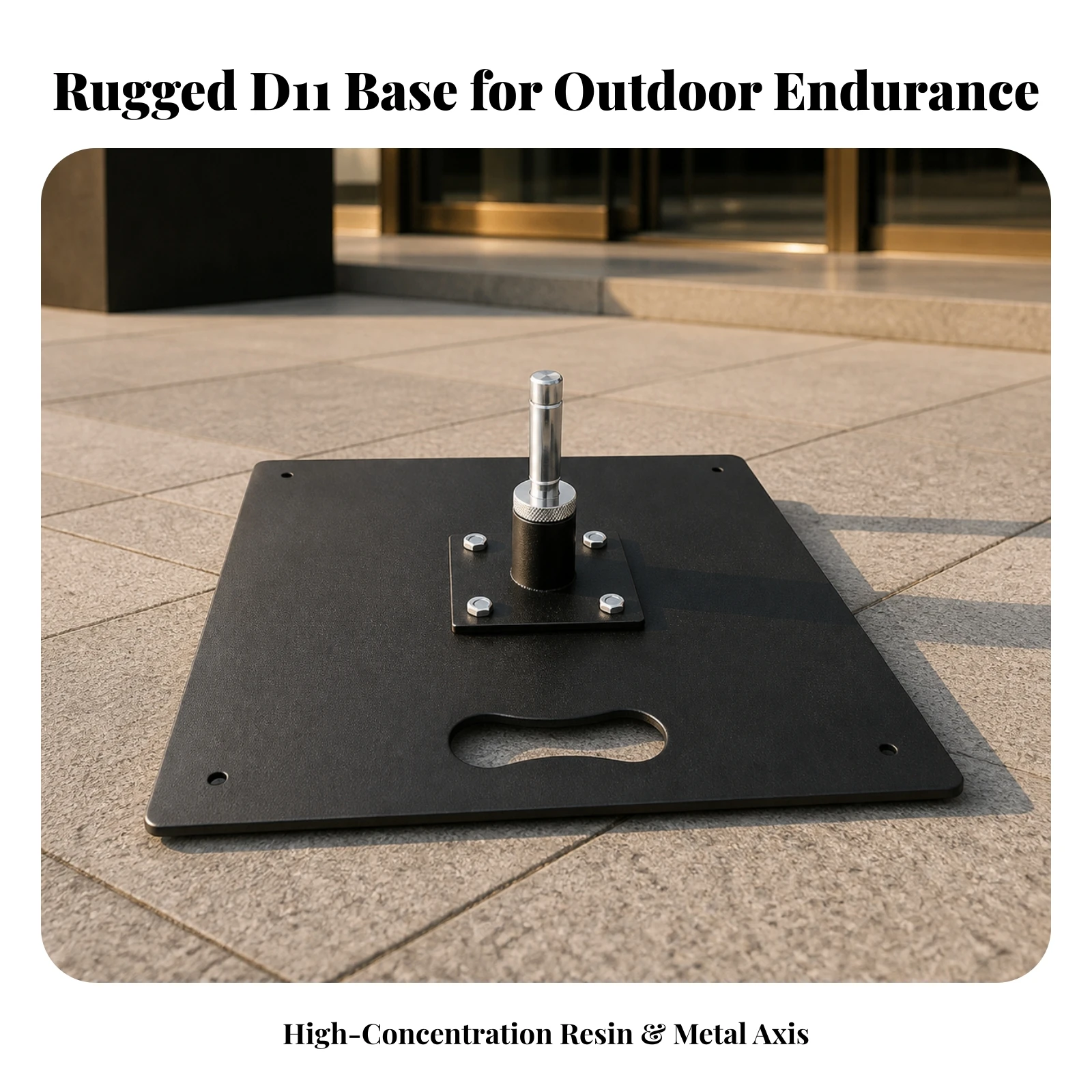 Metal Flag Base All-Season Flag Base with Pole Socket Outdoor Flagpole Mount Wind Resistant Hardware Adjustable