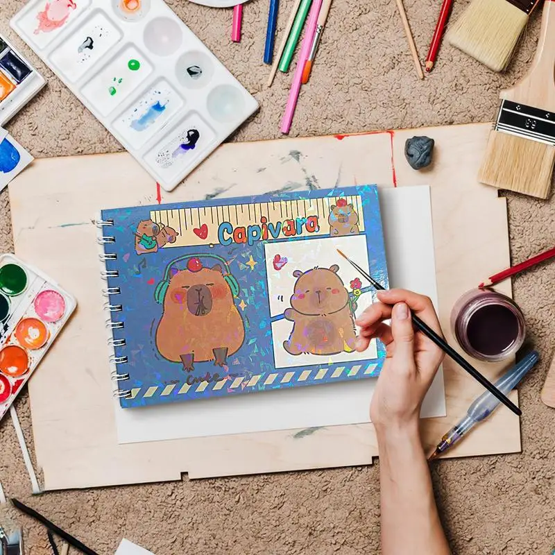 Książki do kolorowania dla dorosłych Kapibara Rysowanie Kolorowanka Uczniowie Kobiety Relaks Artykuły papiernicze 48 stron Aktywność artystyczna do kredki