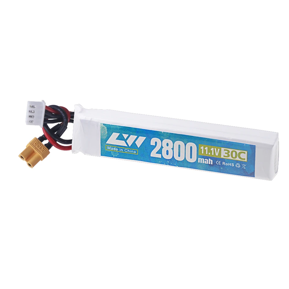 Bateria LiPo para Airsoft BB Air Pistol, peças de armas elétricas, pistola de água, Airsoft BB, 11.1V, 3S, 2800mAh, 30C, 502096