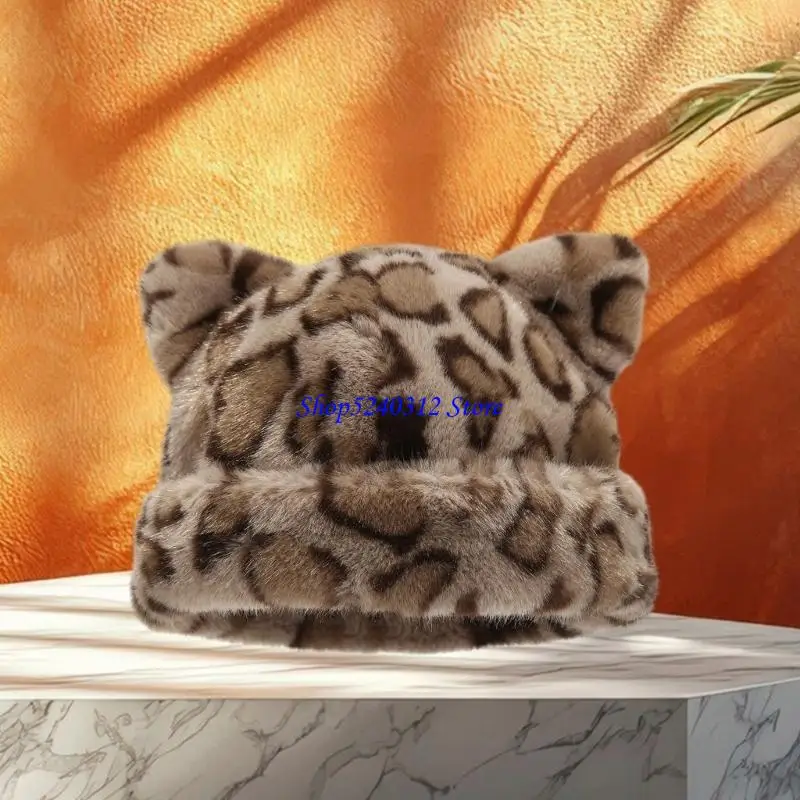 634C الشتاء قبعات الكرتون مع الأذن لجميع القديسين فروي قبعات للجنسين الشتاء القبعات التبعي في الهواء الطلق استخدام الملابس #3