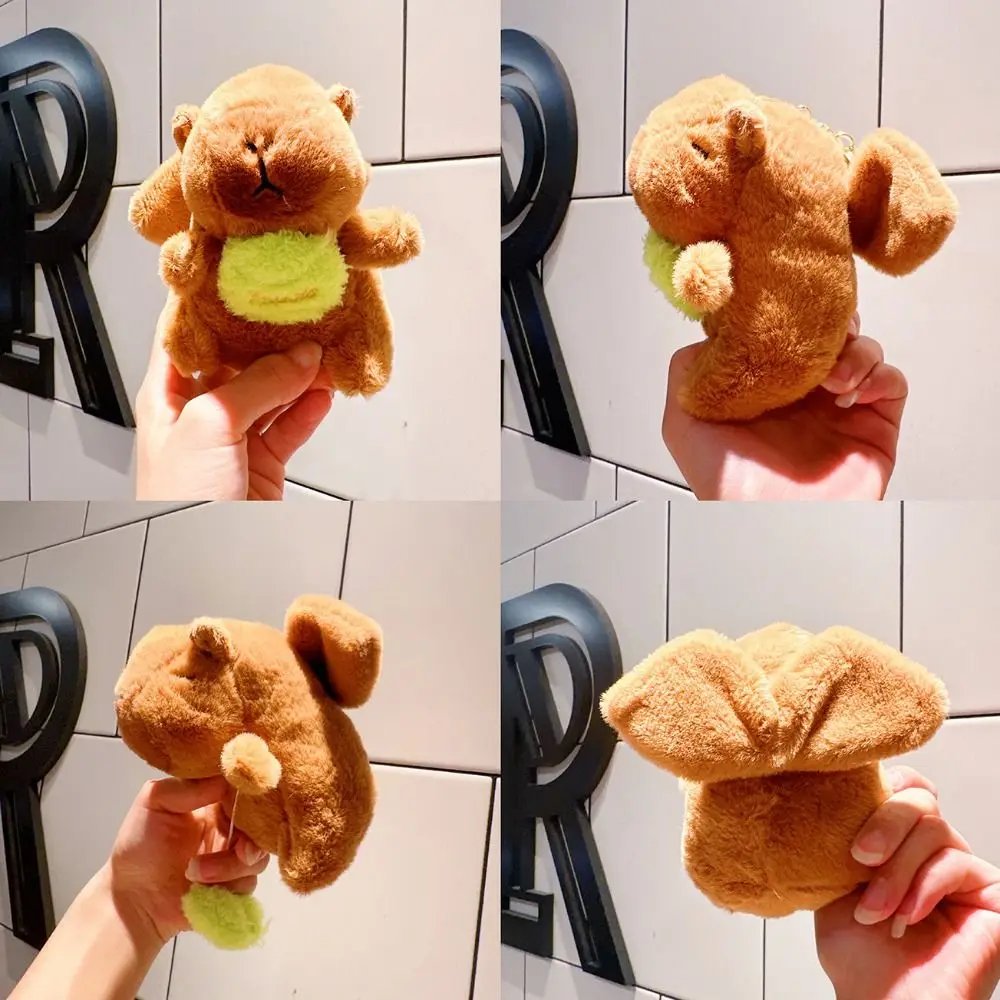 Flapping Wings Capybara Pull-out Toys Fluffy Cute Animal Capybara Pull-out Keychain Funny Tennis Ball