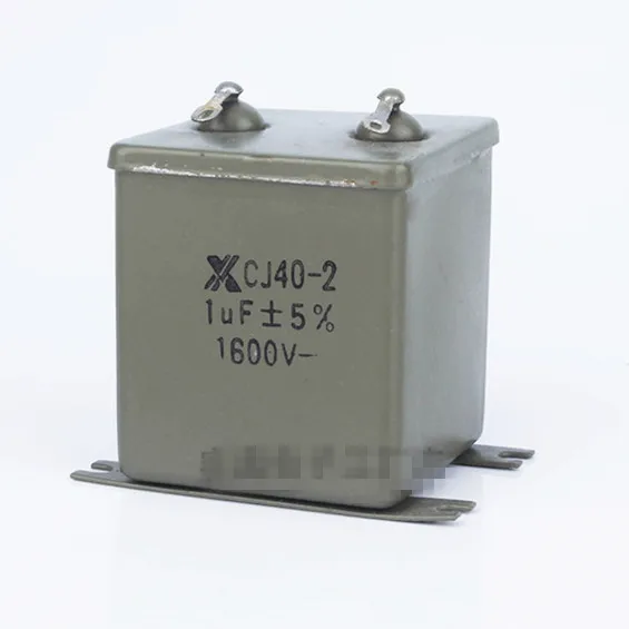 CJ40-2 CJ41 0.47uF 1uF 2uF 4uF 6uF 630V 1000V 1600V 2000V 5% Solder Lug Leads Metalized Paper in Oil Capacitor