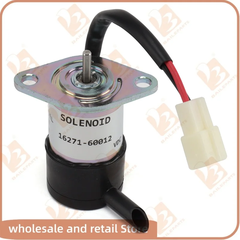 Solenoide de apagado de combustible 16271-60012 12V para motor Kubota 16271-60010 052600-4151 tractores BX2200D F2400 válvula solenoide de parada