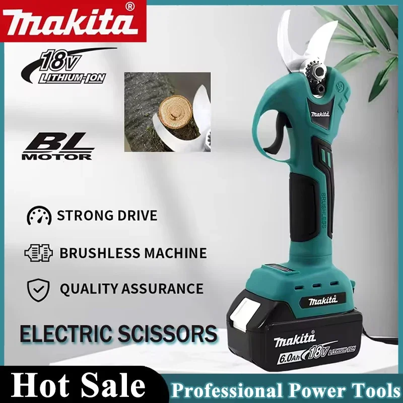 

Makita Brushless Electric Pruner 4 Gears Cordless Handheld Orchard Shrub Pruning Tree Branches Cutter For Makita 18V Battery