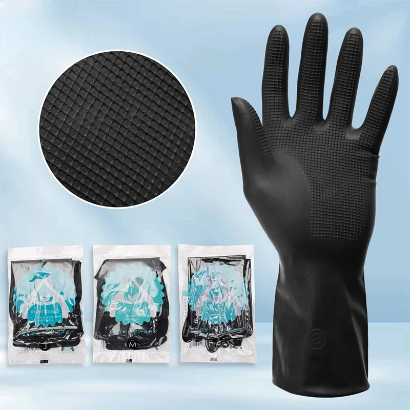 

2Pcs Non-Slip Rubber Tint Hair Glove Reusable Household Cleaning Protective Gloves Professional Salon Dye Hair Tools Accessories