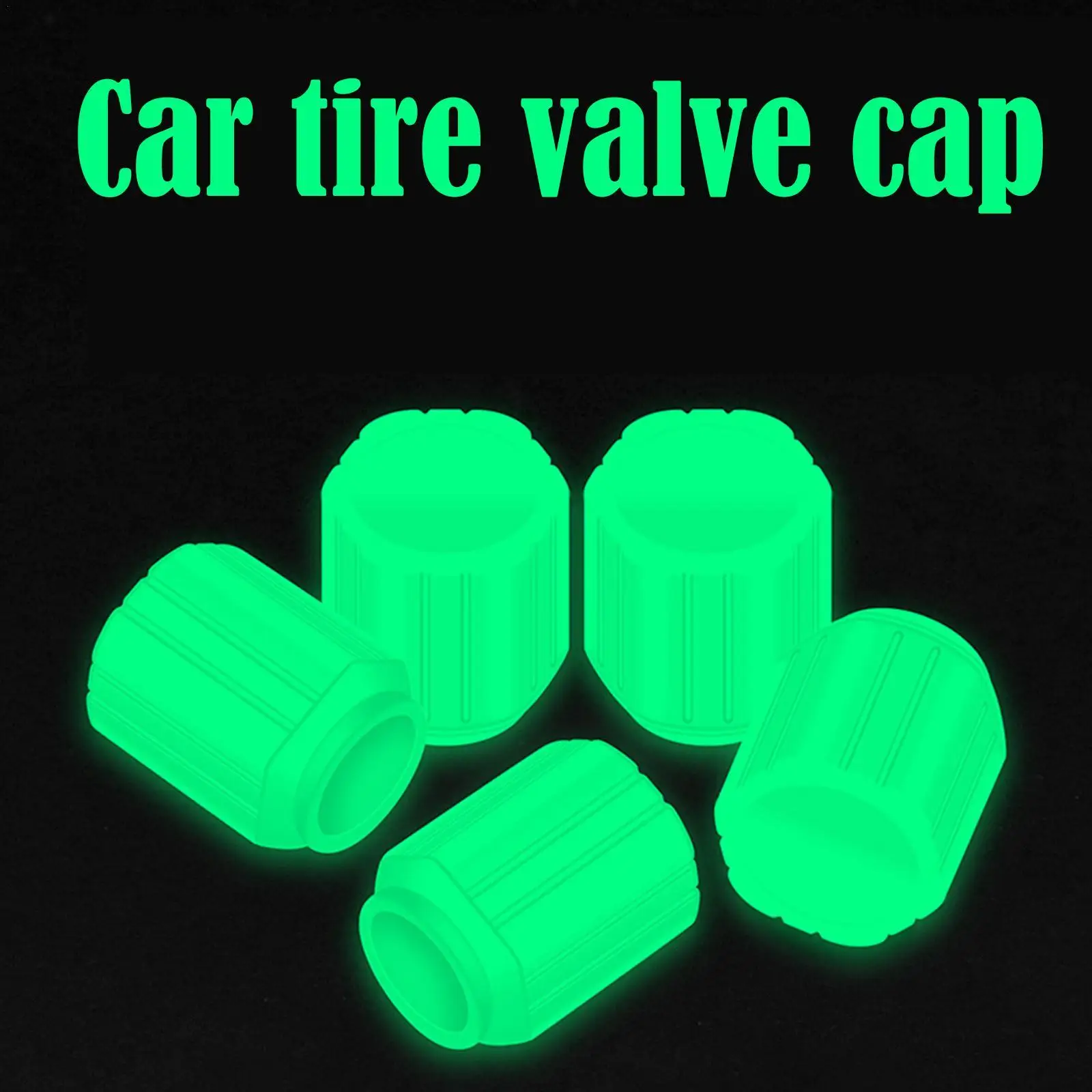 4pcs Car Tire Valve Luminous Motorcycle Electric Vehicle Bicycle Night Self-luminous Valve Core Decorative Cover