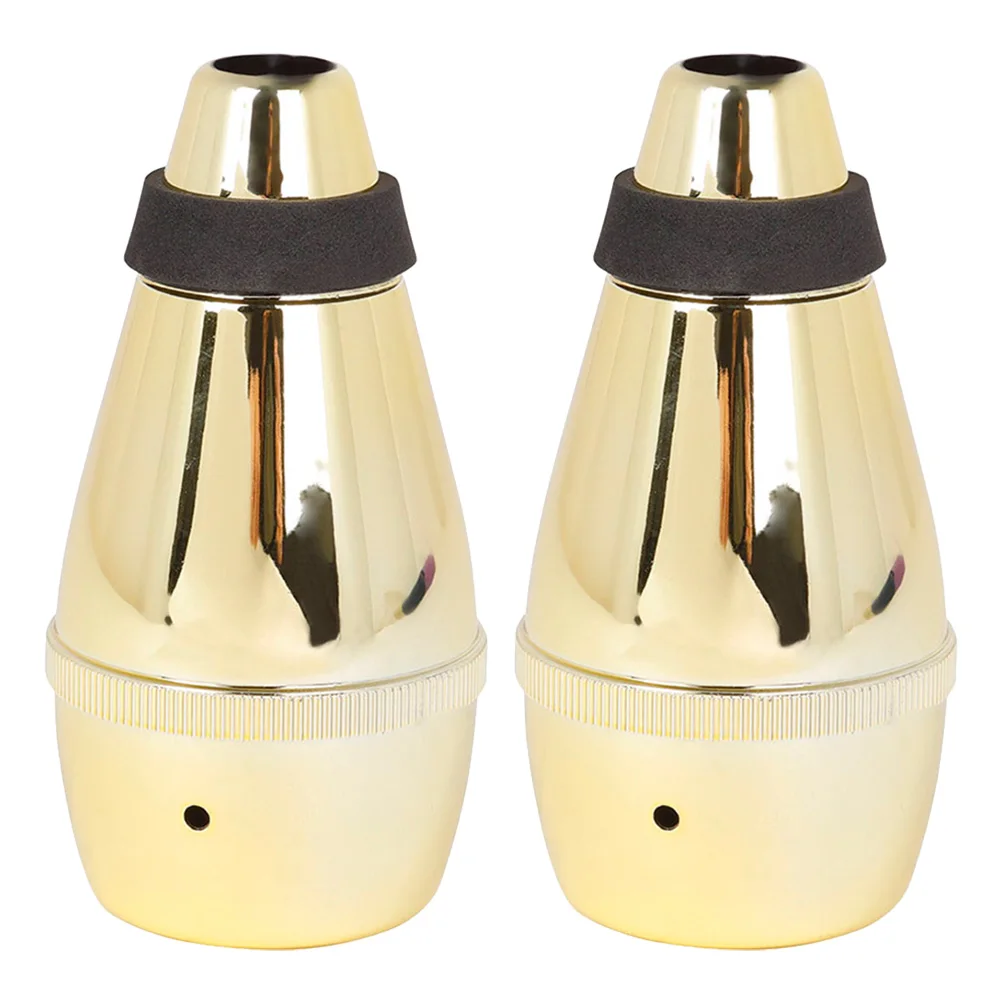 

2pcs Trumpet Mute ABS Fully Enclosed Practice Beginner Professional Straight Supplies Muffler Instrument