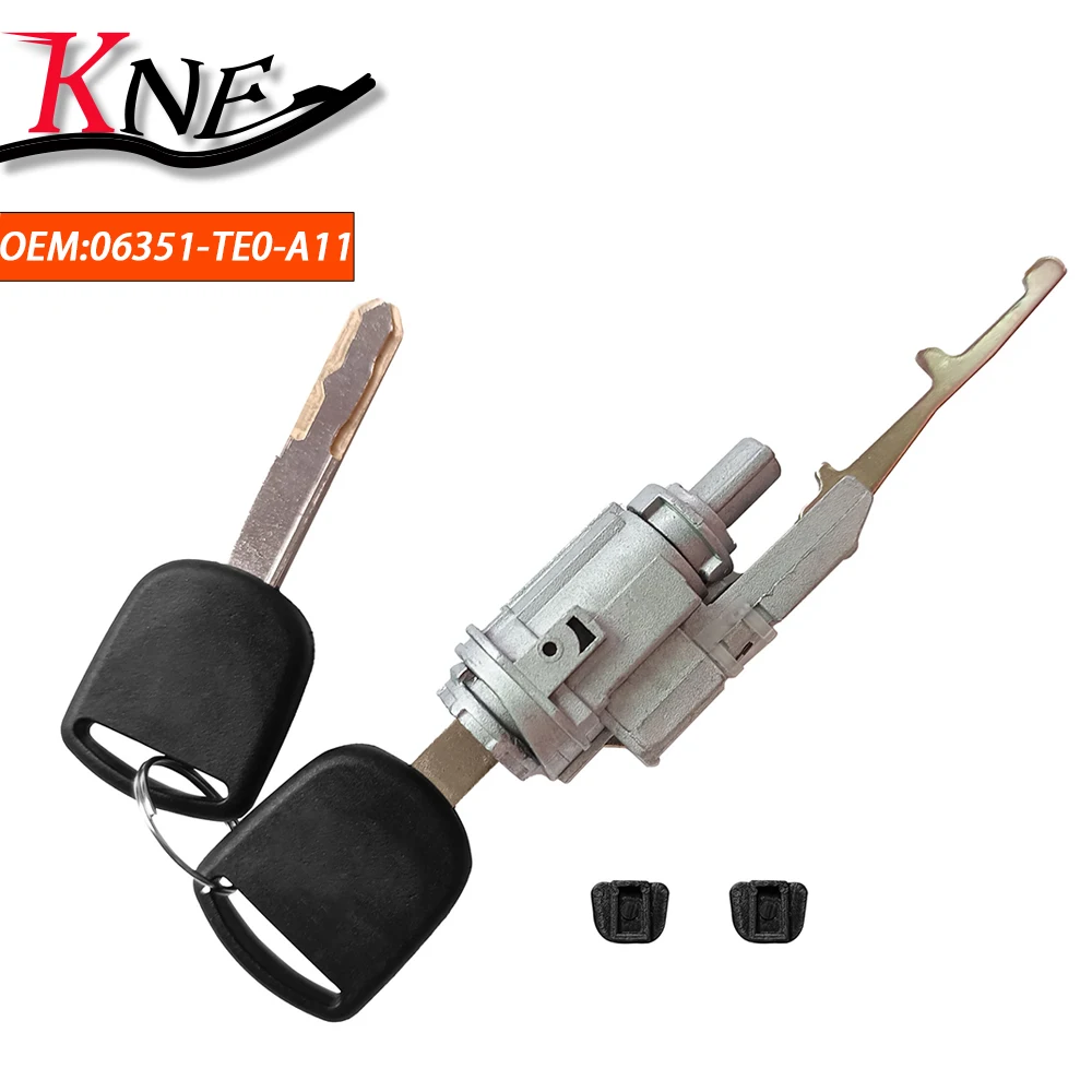 06351-TE0-A11 Ignition Switch Lock Cylinder W/2 Keys For Honda Accord Civic CR-V Element Odyssey Pilot Acura MDX RDX 2002-2015