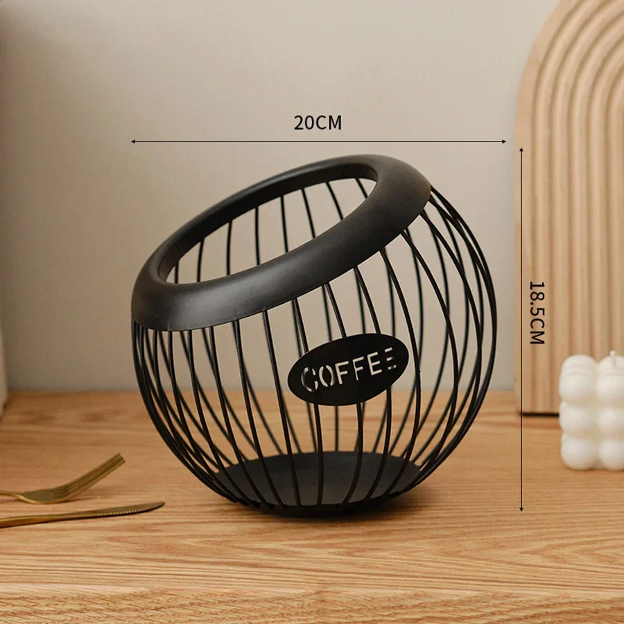 Koffiecapsule-opbergrek Licht luxe opbergrek voor snacks en snoep voor thuis Koffiewinkel Displayrek Ambachtelijke ornamenten Ijzer