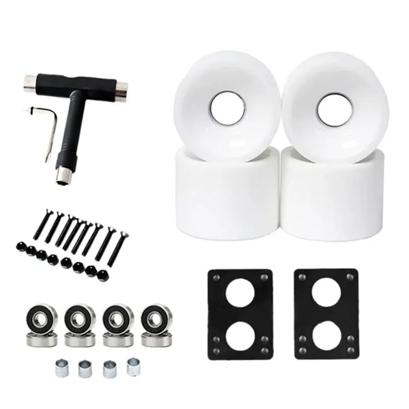 

NALFI-80A Skateboard Wheels Replacement With Bearings Longboard PU Wheels Cruiser Wheels Street Upgrade Replacement