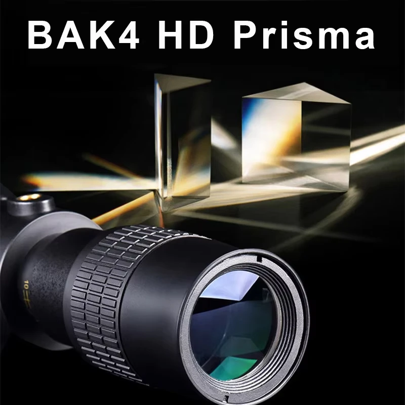 10-300x40 Zoom Telescope HD 4K Portable Strong Long Range Professional Monocular with BAK4 Prisms Ideal for Hunting Camping