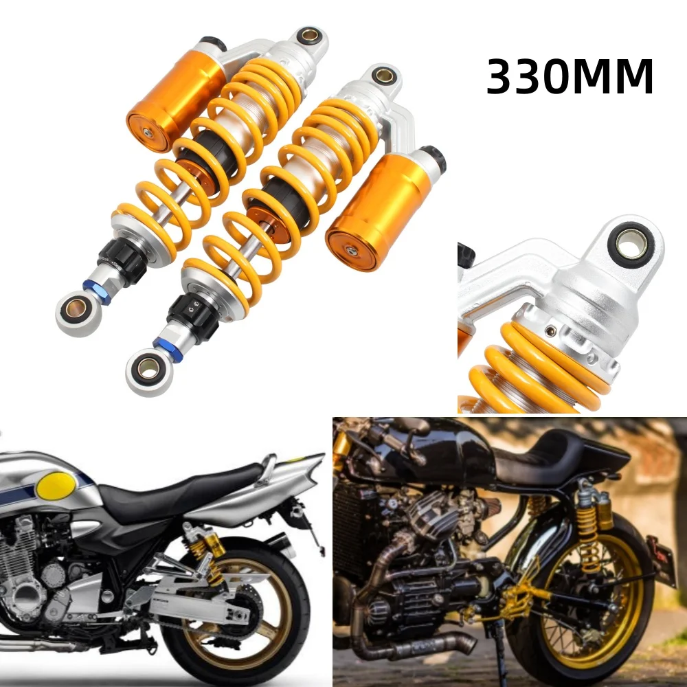 

330MM Rear Suspension Damper Shock Absorber For Yamaha XJR Honda CX500 CB400 Quad Dirt Street Scrambler Motorcycle Accessories