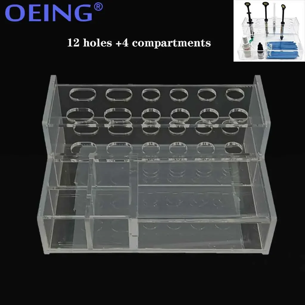 Dental Acrylic Case Storage Box Dentistry Acrylic Adhesive Composite Applicator Oral Material Storage Applicator Dispenser Box