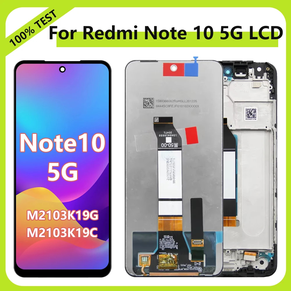 Super AMOLED Note10 5G Display Screen For Xiaomi Redmi Note10 5G M2103K19G M2103K19C LCD Display with Touch Screen Digitizer