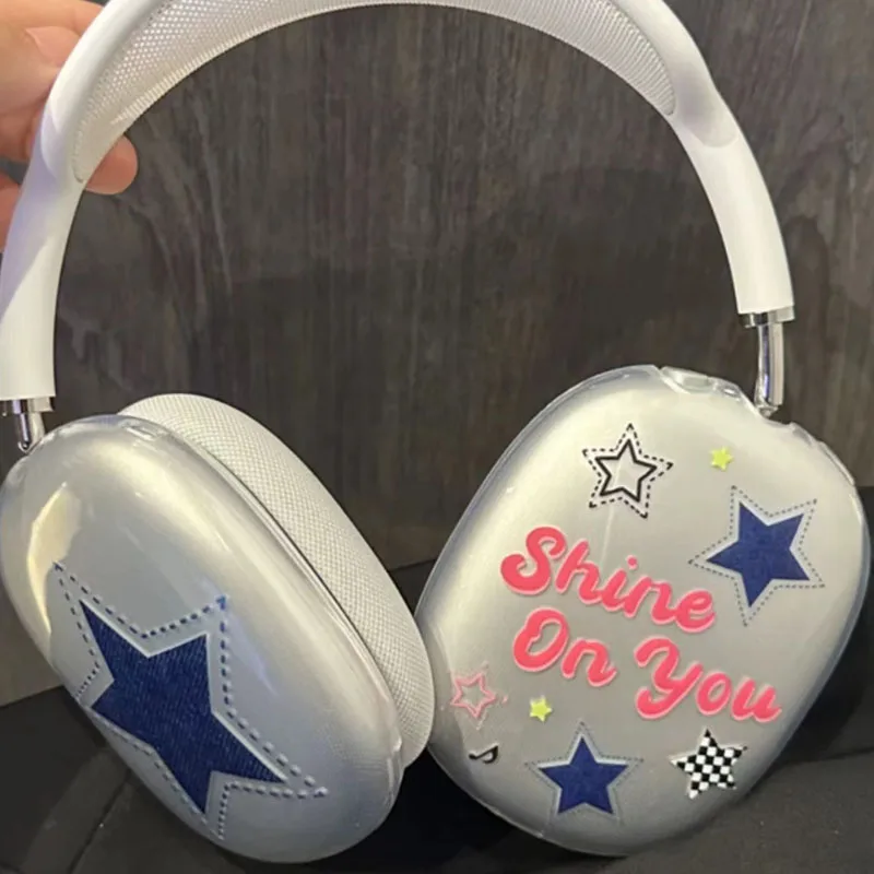 Sweet Cool Blue Pentagram Suitable For Airpodsmax Protective Case iPhone Headset Case