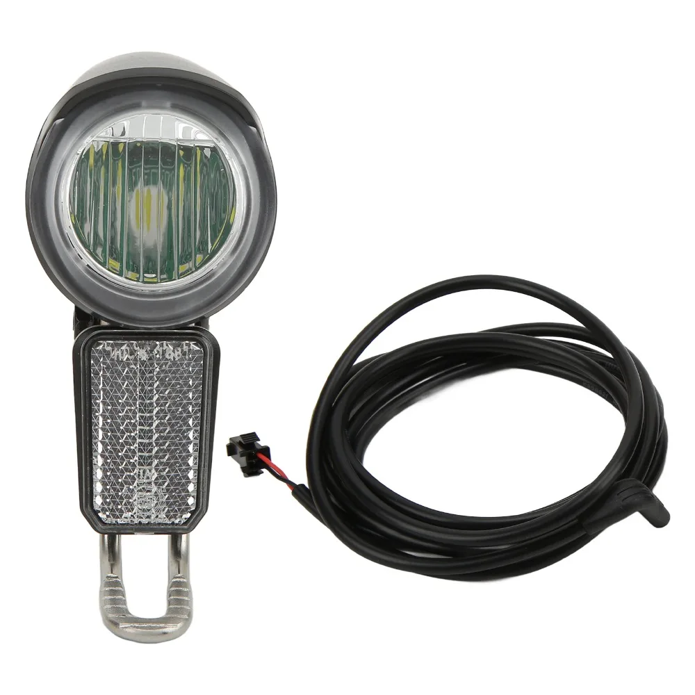 

6-60 В фара для электрического велосипеда, корпус из алюминиевого сплава высокой видимости, светодиодная фара для электронного велосипеда, разъем SM, фара для электрического велосипеда