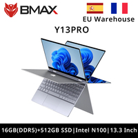 BMAX Y13PRO 360° Laptop 13.3 inch Notebook Windows 11 16GB RAM LPDDR5 512GB SSD 1920*1080 IPS Intel N100 laptops Computer