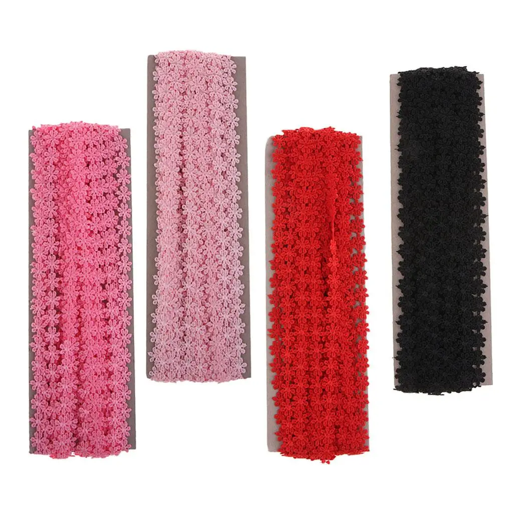 

15 Yards Lace Ribbon Embroidered Flower Applique Bridal Sewing Craft Sartorial Lace Edge , 1371.6cm , 12mm Wide