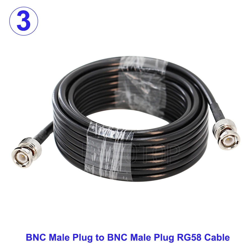 1 stks RG58 BNC Mannelijke/Vrouwelijke naar BNC Mannelijke/Vrouwelijke Connector 50 Ohm RG-58 RF Coax Coaxiale Kabel Draad Pigtail Jumper verlengsnoer