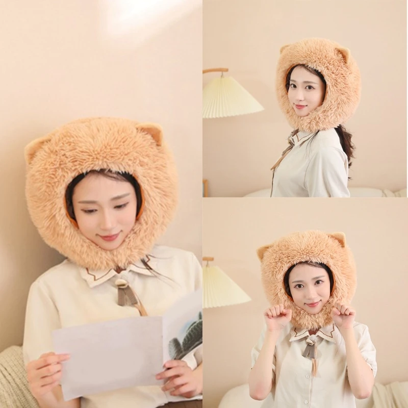 

Cartoon Lion Hat for Family Gathering Kids Lovely Hat Breathable Festival Celebration Hat Animal Headcover Hat Headgear