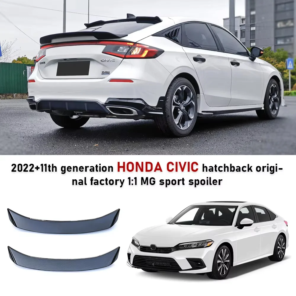 

MG Sport Spoiler For Honda Civic Hatchback Gen 11th 2022+ Glossy Sport Body Kit rear Spoiler Honda Accessories Car Update