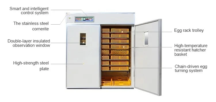 

Automatic 528 Intelligent Dry Wet Separation Chicken Egg Incubator Solar Egg Incubator Chicken Hatchery Machine Equipment