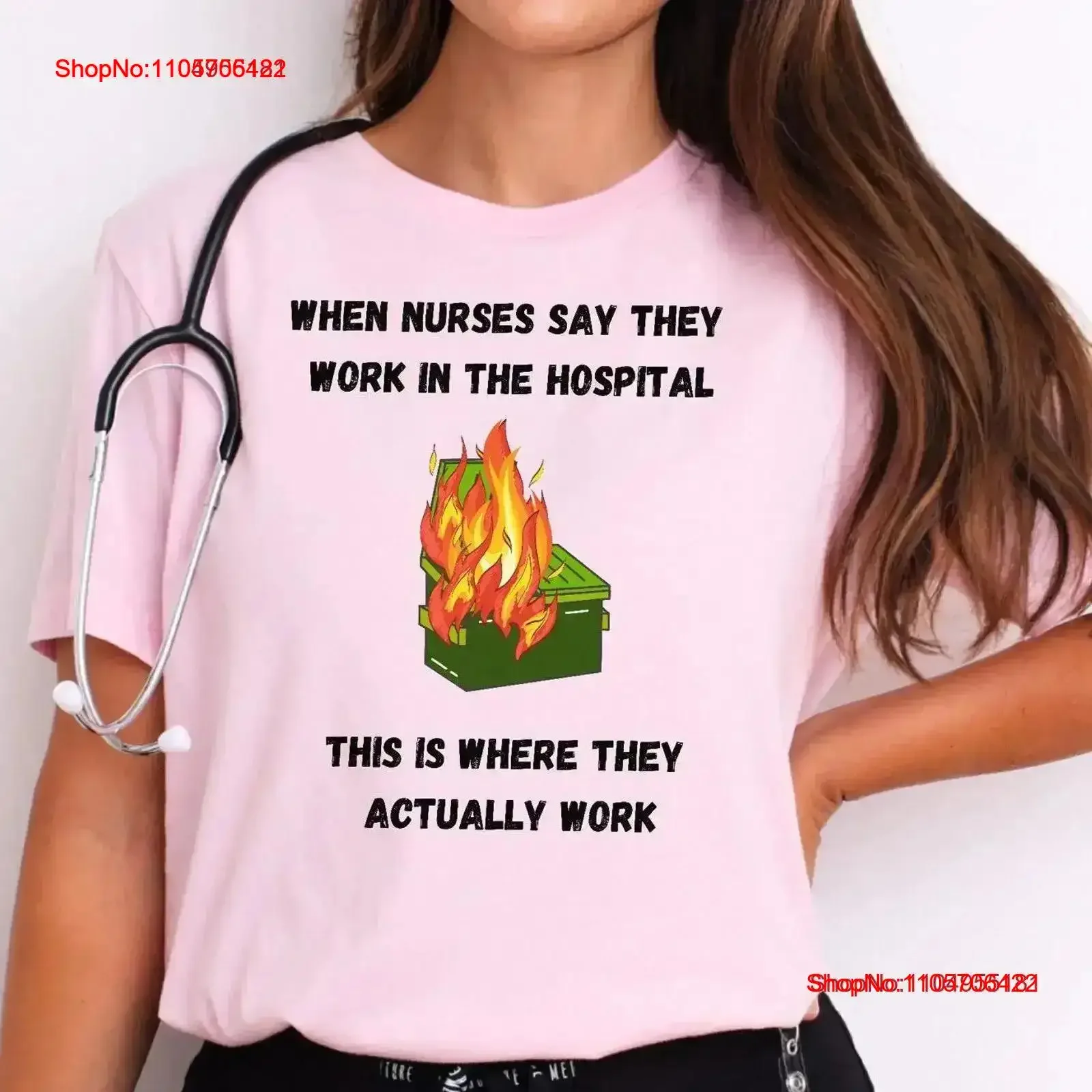 Dumpster Fire Nursing T Shirt Funny Hospital Great Best For Nurses Week Nurse Marshmellow Roasting vintage Washed graphic