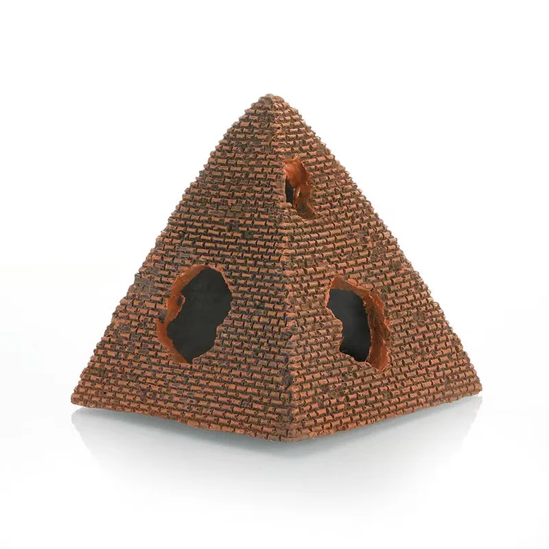 Egyptian Pyramids Stone Miniature Statue Ornament Fish Tank Aquarium Decoration Terrarium Reptile Tank Artificial Home Decor