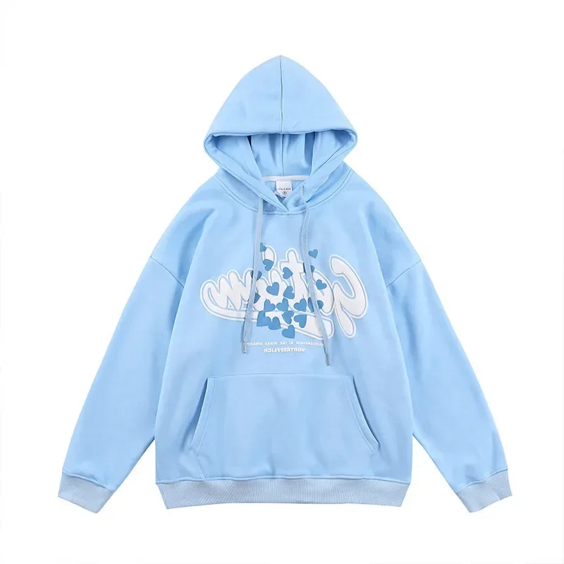 

Autumn New Letter Print Hoodies Pullover Harajuku Sweatshirt Women's Winter Korean Fashion Leisure Baggy Hooded Tops Y2k Clothes