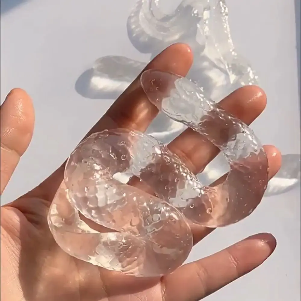 Handmade Slow Rebound Snake Toy Simulation Slow Rise Sticky Transparent Snake Squeeze Toy Kawaii Ultra Moist Snake Pinch Toy