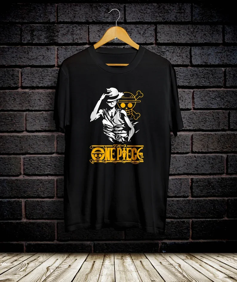 

Men's One Piece Luffy Zoro T Shirt Cotton Crew Neck Short Sleeve Tops Tees Casual Clothing Vintage Harajuku Women Couple Unisex